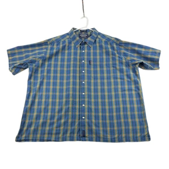 Rough Stock Other - Rough Stock  Button Down Shirt Plaid Short Sleeve Pearl Snap– Size XXL